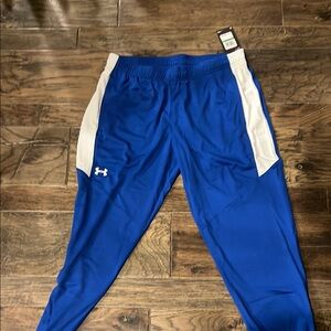 Under Armour brand new Royal Blue and White Joggers Relaxed Fit Size Large